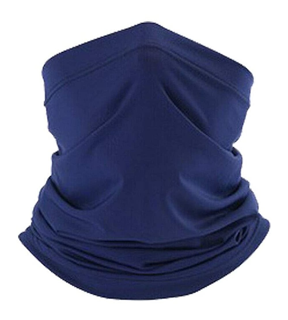 Balaclavas Summer Neck Gaiter Face Scarf/Neck Cover/Face Cover for Sun Protection Headwear Hear Warp - Dark Blue - CQ197T69A7...