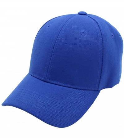 Baseball Caps Baseball Cap Men Women - Classic Adjustable Plain Hat - Royal Blue - CB17YKGWC92 $18.60