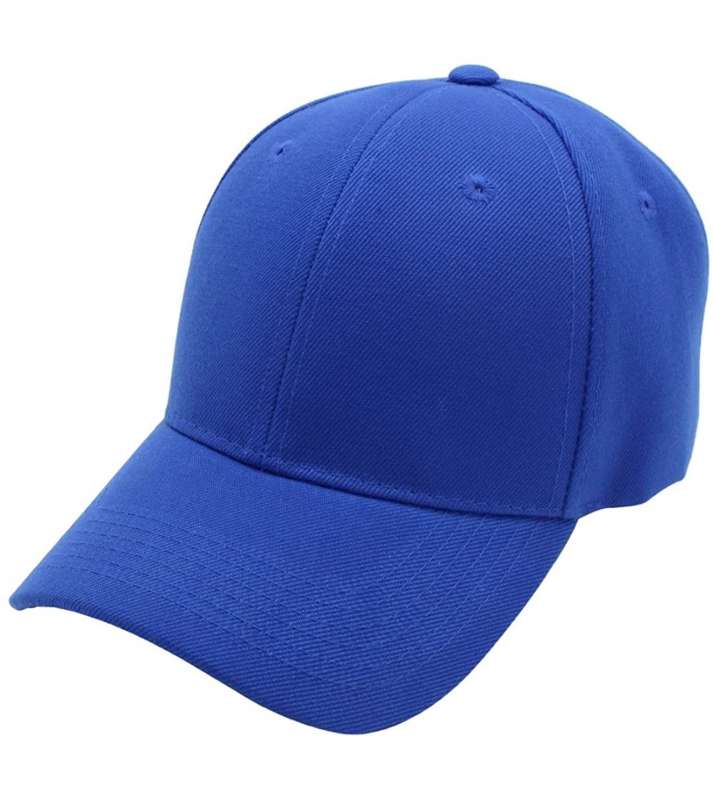 Baseball Caps Baseball Cap Men Women - Classic Adjustable Plain Hat - Royal Blue - CB17YKGWC92 $8.93