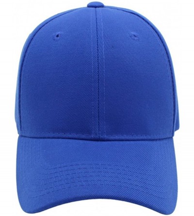Baseball Caps Baseball Cap Men Women - Classic Adjustable Plain Hat - Royal Blue - CB17YKGWC92 $8.93