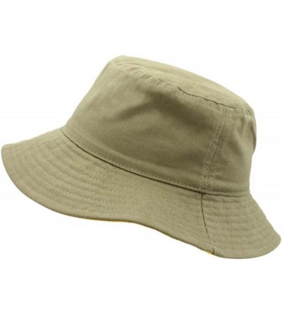 Bucket Hats Reversible Rain Or Shine Bucket Hat - Olive - CK17YLQRKKU $17.52