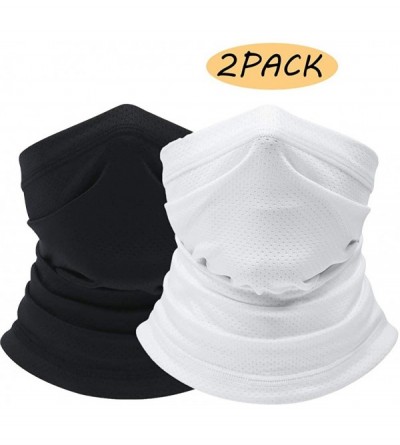 Balaclavas Summer Neck Gaiter Face Scarf/Neck Cover/Face Cover for Sun Breathable Fishing Hiking Cycling - Black+white - C919...