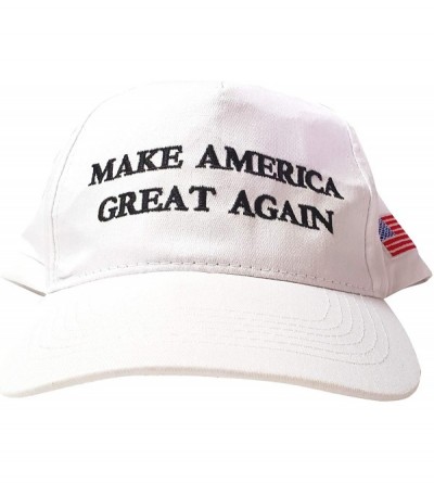 Baseball Caps Make America Great Again Donald Trump MAGA Baseball Cap Hat - White Flag Classic - CJ18OLURS3R $17.79