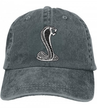 Baseball Caps Black Mustang Cobra Baseball Cap Vintage Adjustable Dad Denim Hats for Unisex - Deep Heather - C7196XNRRRK $12.71