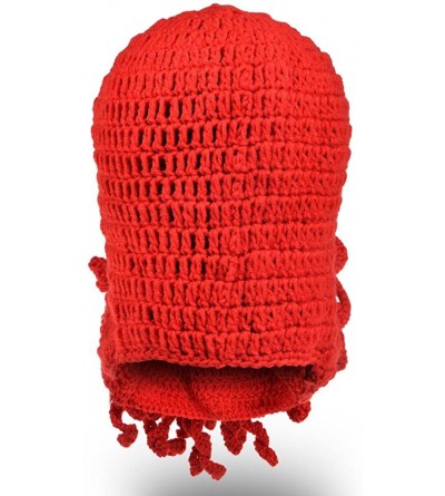 Skullies & Beanies Beard Hat Beanie Hat Knit Hat Winter Warm Octopus Hat Windproof Funny for Men & Women - Red - C3124RJEBFV ...