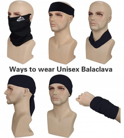 Balaclavas Cooling Ear Loops Neck Gaiter Bandana Mask Face Scarf Balaclava for Men & Women - 11-black - CX197NZE5QD $13.50
