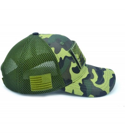 Baseball Caps Detachable Embroidered Adjustable - Green Camo - CC18OXAOKMI $15.06