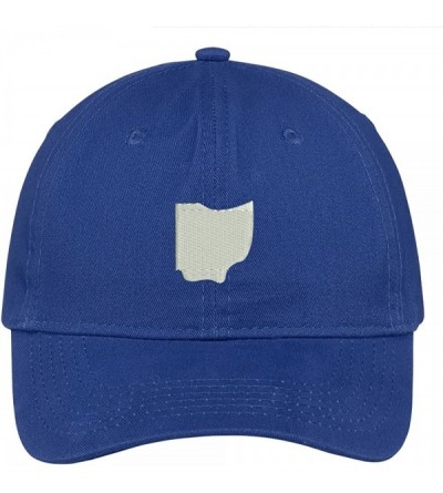 Baseball Caps Ohio State Map Embroidered Low Profile Soft Cotton Brushed Baseball Cap - Royal - CJ17Y2D4WSQ $13.80
