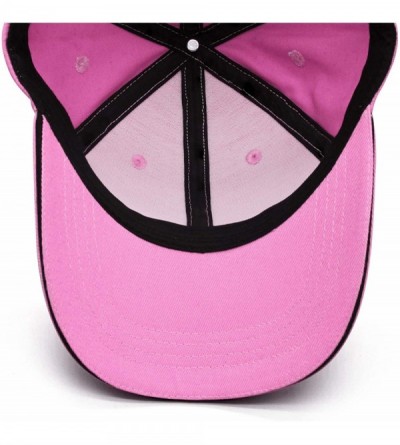 Baseball Caps Mens Womens Printing Adjustable Meshback Hat - Pink - CR18N9GW4NN $20.06