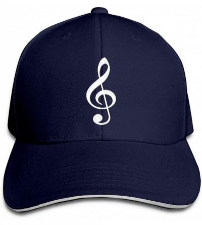 Baseball Caps Treble Clef Music Unisex Hats Trucker Hats Dad Baseball Hats Driver Cap - Navy - CD18NZNSLMO $16.74