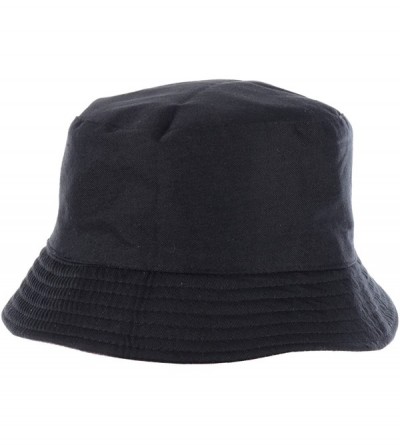 Bucket Hats Packable Reversible Black Printed Fisherman Bucket Sun Hat- Many Patterns - Vintage Flower Blue - CB18EE0438D $9.96