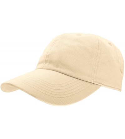 Baseball Caps Baseball Caps Dad Hats 100% Cotton Polo Style Plain Blank Adjustable Size - Putty - CN18EZCUMKM $8.21