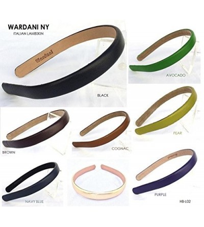 Headbands Wardani- 1.5 CM wide lambskin leather headband- handmade in USA comfortable all day hold (Avoca) - Avoca - C712JDMA...