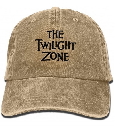 Baseball Caps The Twilight Zone Monologue Cap Adjustable Vintage Washed Denim Baseball Cap Dad Hat - Natural - CM18DWCWO9R $1...