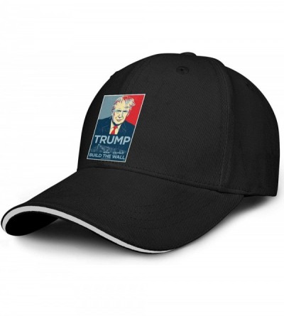 Baseball Caps All Aboard The Trump Train 2020 Trucker Hats Men/Women Adjustable Fitted Fashion Cap - Black-11 - CL18UAHEXLM $...