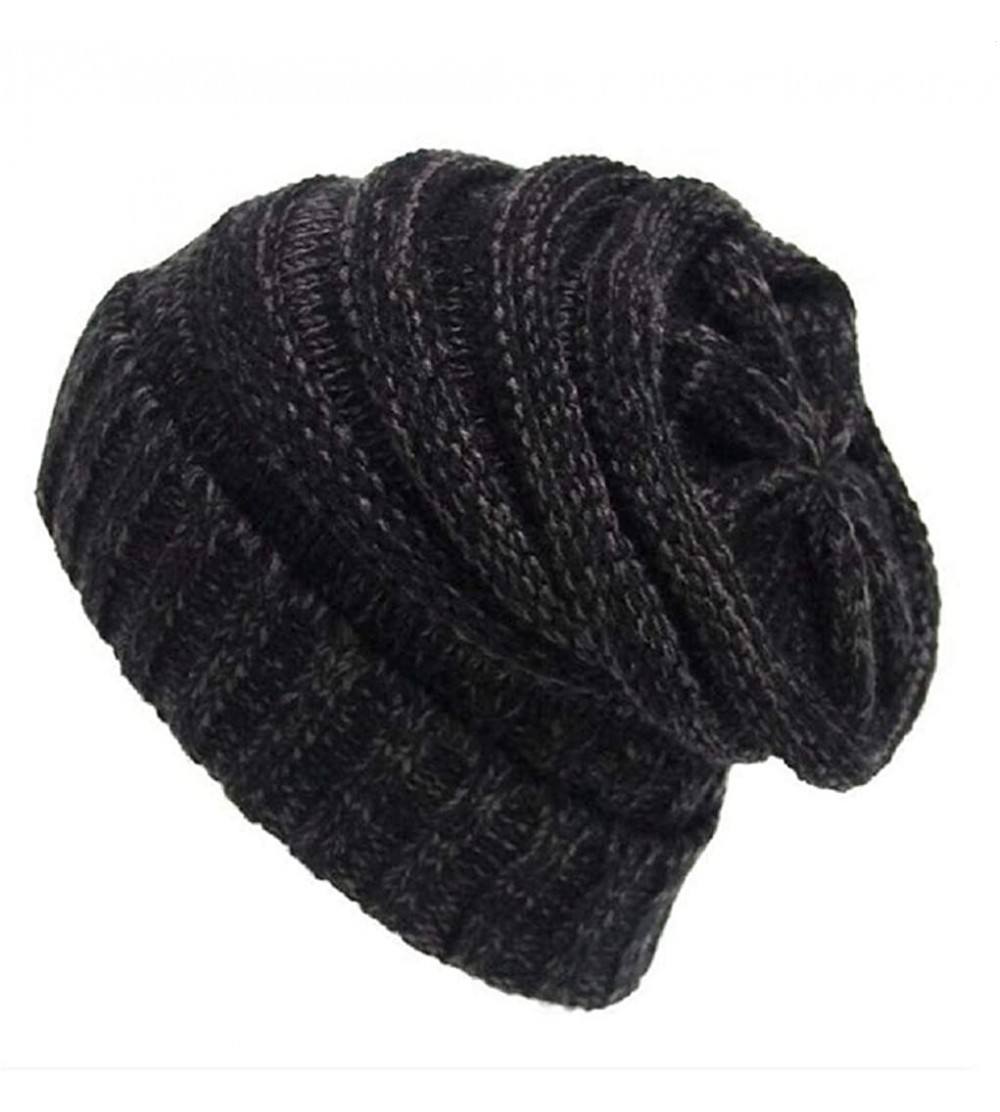 Skullies & Beanies Beanie Hats Women Pom Pom Slouchy Knit Skull Cap Winter Warm Hair Accessories - Offwhite - CY18AI46T3C $11.25