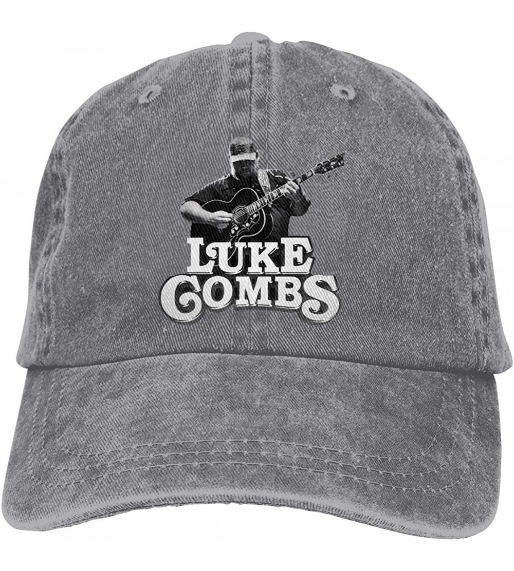 Baseball Caps Luke Combs Denim Hat Fashion Can Adjust Denim Cap Baseball Cap Unisex - Gray - CL18W0YDR2L $15.76