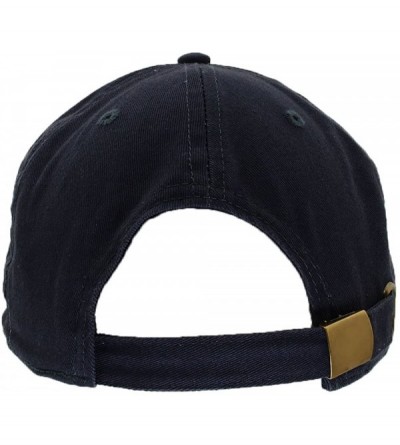 Baseball Caps Baseball Caps Dad Hats 100% Cotton Polo Style Plain Blank Adjustable Size - Navy - CW18EZCDDHW $11.03