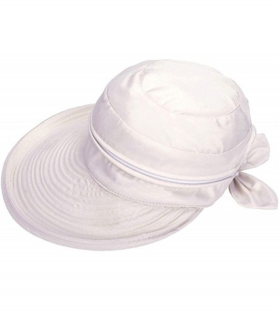 Visors Women's UV Protection Wide Brim Summer 2in1 Visor Sun Hat - Beige - CR12C27ZZYV $27.27