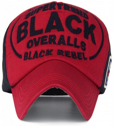 Baseball Caps Mesh Back Baseball Cap Trucker Hat 3D Embroidered Patch - Color5-4 - CP11Y5DD29B $11.85