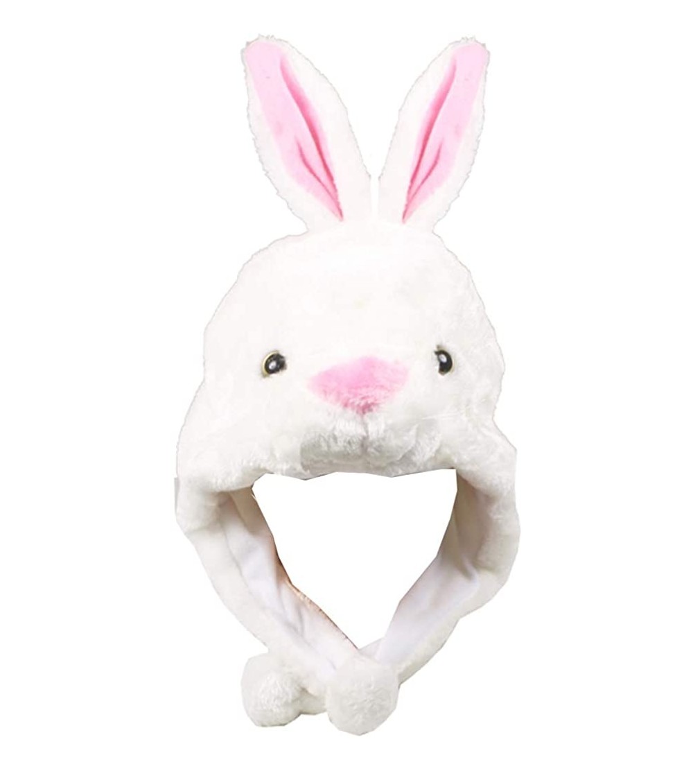 Skullies & Beanies Plush Soft Animal Beanie Hat Halloween Cute Soft Warm Toddler to Teen - White Bunny - CK12M5NBMRL $14.93