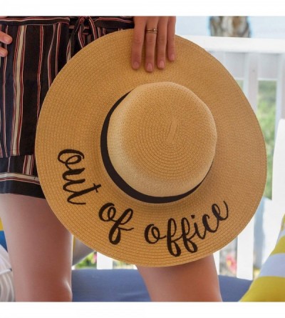 Sun Hats Womens Bowknot Straw Hat Foldable Beach Sun Hat Roll up UPF 50+ - Ae Out of Office - Khaki - CK18TXKD6EW $13.81