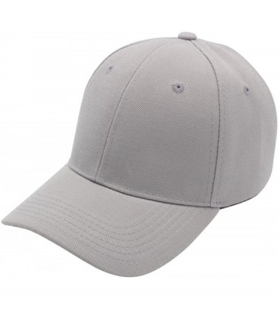 Baseball Caps Baseball Cap Men Women - Classic Adjustable Plain Hat - Light Grey - CC17YKCEN58 $10.03