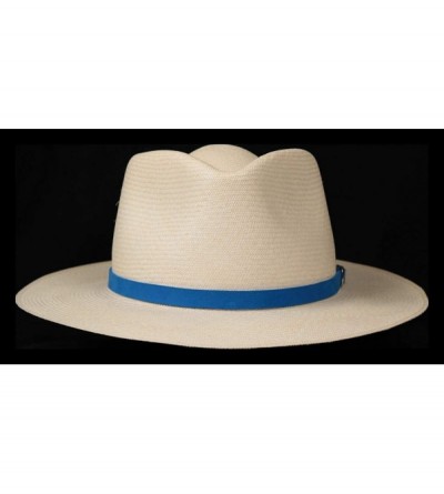 Sun Hats Leather Panama Hat Band - (Half Inch) - Blue - CH18O25EE4S $8.93