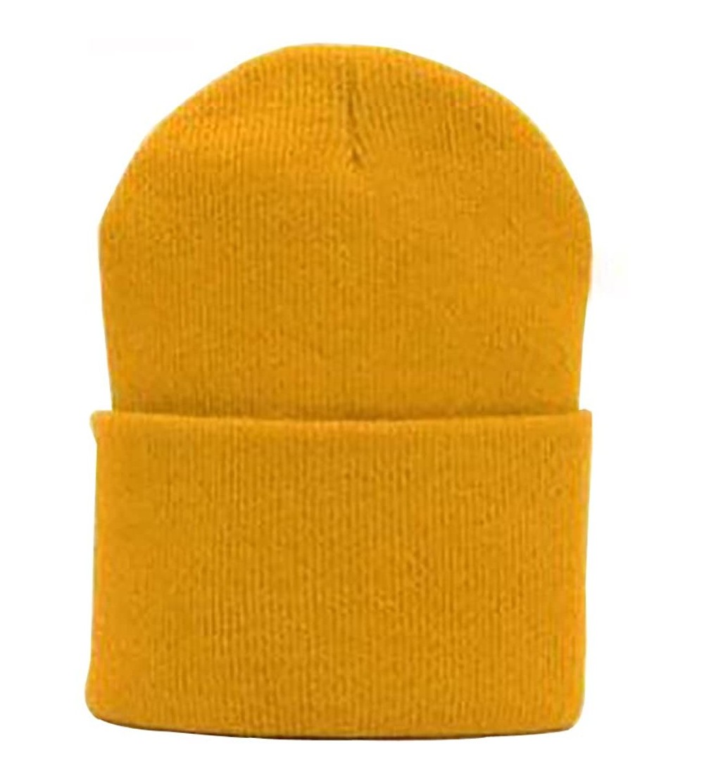 Skullies & Beanies Solid Winter Long Beanie (Comes in Many - Gold - CZ112KF45WJ $11.04
