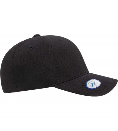 Baseball Caps Men's Cool & Dry Athletic Fitted Cap - Black - CJ18HU39OUU $12.06