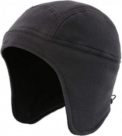 Skullies & Beanies Mens Womens Warm Fleece Beanie Earflap Winter Hat Outdoor Skull Caps - Dark Gray - CG18ITWDEEG $23.73