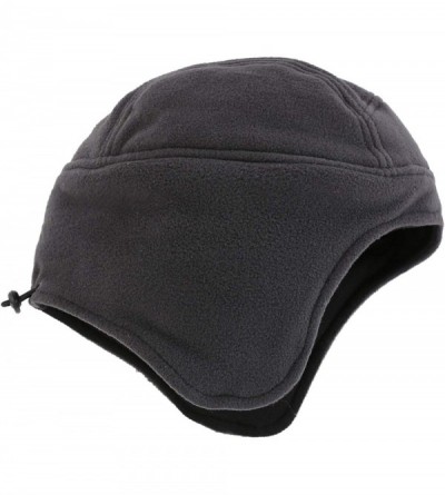 Skullies & Beanies Mens Womens Warm Fleece Beanie Earflap Winter Hat Outdoor Skull Caps - Dark Gray - CG18ITWDEEG $13.47