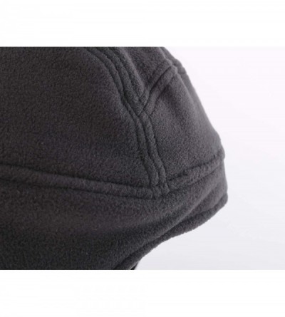 Skullies & Beanies Mens Womens Warm Fleece Beanie Earflap Winter Hat Outdoor Skull Caps - Dark Gray - CG18ITWDEEG $13.47