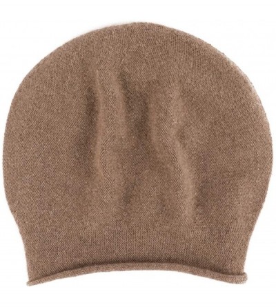 Skullies & Beanies Women's 100% Pure Cashmere Beanie Hat-Women Gift Beanie Skull Ski Hats - Khaki - C718ZA88WAS $32.23