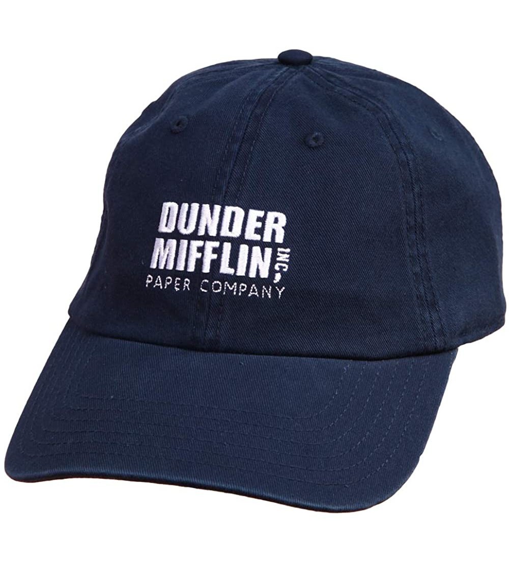 Baseball Caps The Office Dunder Mifflin Logo Dad Hat (Navy) - C011V1J77Y3 $18.76