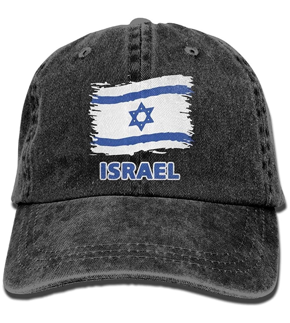 Baseball Caps Baseball Jeans Cap Israel Flag Men Women Snapback Casquettes Adjustable Dad Hat - Black - CZ18E2HIAI7 $12.83
