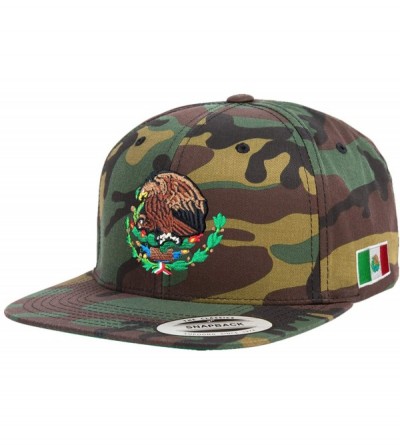 Baseball Caps Mexico Snapback dadhat Flat Panel and Vintage Hats Embroidered Shield and Flag - Camouflage/Full Color Logo - C...