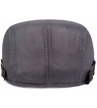 Newsboy Caps Mens Summer Mesh Adjustable Flat Ivy Newsboy Cabbie Gatsby Golf Sun Hat Cap - Darkgrey - CH18E3CRD88 $27.68