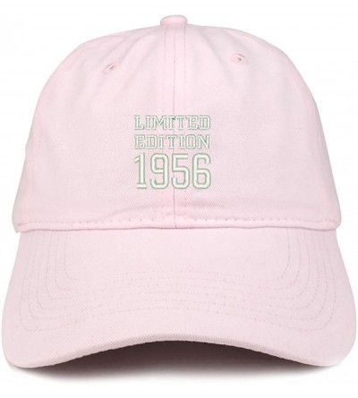 Baseball Caps Limited Edition 1956 Embroidered Birthday Gift Brushed Cotton Cap - Light Pink - CS18CO5XAS3 $13.84