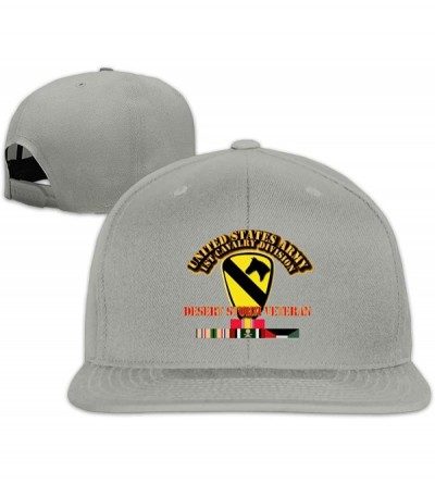 Baseball Caps 1st Cavalry Division Desert Storm Veteran Unisex Hats Classic Baseball Caps Sports Hat Peaked Cap - Gray - C118...