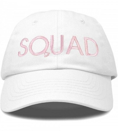 Baseball Caps Bachelorette Party Bride Hats Tribe Squad Baseball Cotton Caps - Squad-white (Light Pink) - C218HU9UKN5 $21.44