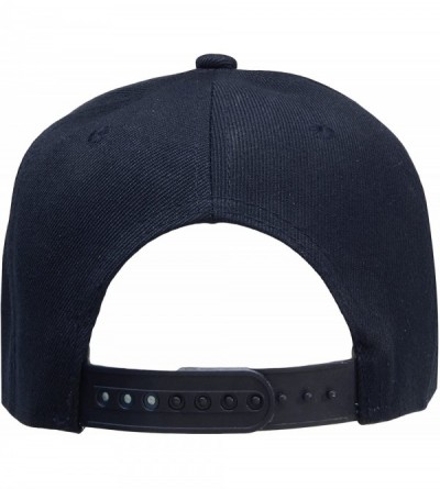 Baseball Caps Plain Blank Flat Brim Adjustable Snapback Baseball Caps Wholesale LOT 12 Pack - Navy - CL17YQA9R5K $31.08