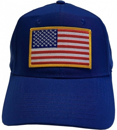 Baseball Caps Flag of The United States of America Adjustable Unisex Adult Hat Cap - Royal - CB184YW22QQ $12.51