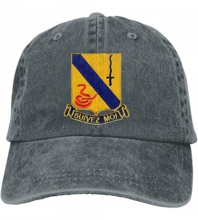 Baseball Caps 14th Cavalry Regiment Retro Adjustable Cowboy Denim Hat Unisex Hip Hop Black Baseball Caps - Deep Heather - CV1...