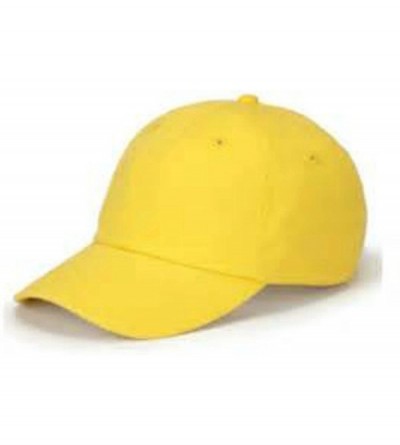 Baseball Caps Monogrammed 6-Panel Low-Profile Washed Pigment-Dyed Cap - Lemon - C712IJQEBYT $42.78