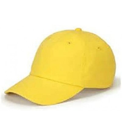 Baseball Caps Monogrammed 6-Panel Low-Profile Washed Pigment-Dyed Cap - Lemon - C712IJQEBYT $23.08