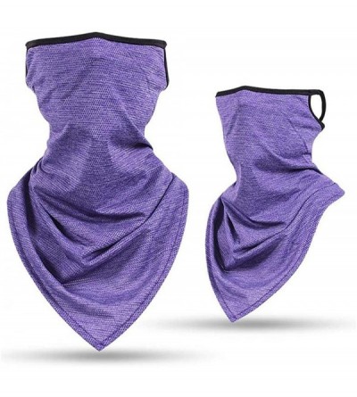 Balaclavas Fashion Bandanas 100% Cotton Paisley Print Head Wrap Scarf Wristband - Purple - CL1982AN5TU $24.94