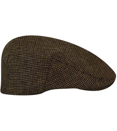 Newsboy Caps Men's British Flat Ivy Cap Hat - Brown Houndstooth - C718C4DQKWA $25.72