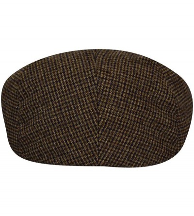 Newsboy Caps Men's British Flat Ivy Cap Hat - Brown Houndstooth - C718C4DQKWA $25.72