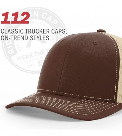 Baseball Caps Richardson Unisex 112 Trucker Adjustable Snapback Baseball Cap- Split Charcoal/Columbia Blue- One Size Fits Mos...